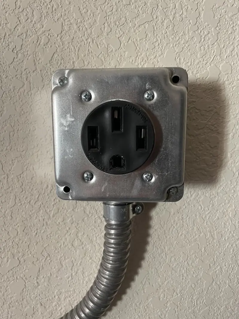 NEMA 14-50 outlet installed for Smart Home Electrical in The Pinery